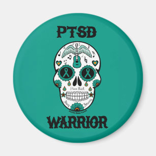 Sugar Skull/Warrior...PTSD Magnet