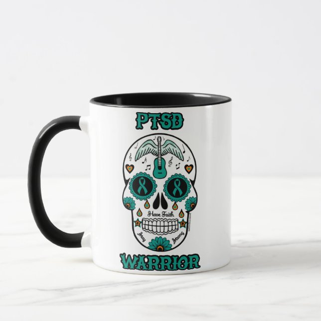 Sugar Skull/Warrior...PTSD Mug (Left)