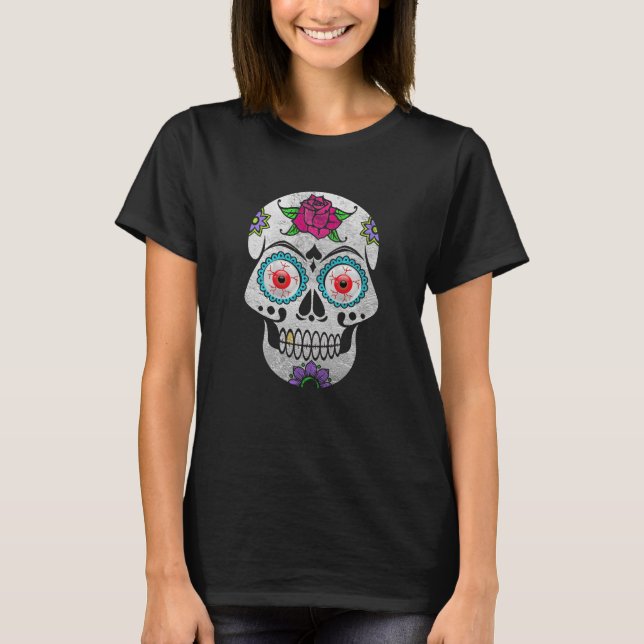 Sugar Skull with Eyeballs T-Shirt (Front)