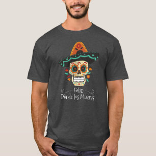 Sugar Skull with Hat Dia de Muertos   Shirt