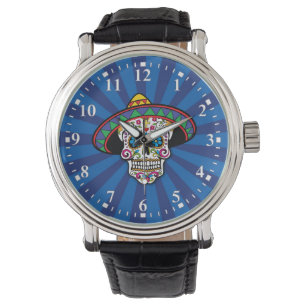 Sugar Skull With Hat Watch 