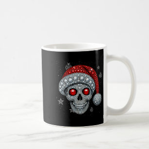 Sugar Skull With Santa Hat Tee Christmas Pajama Xm Coffee Mug