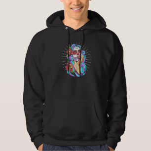 Sugar Skull Woman Dia De Los Muertos Mexican Day O Hoodie