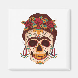 Sugar Skull Woman Magnet
