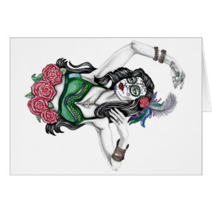 Sugar Skull Woman with Roses