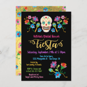 Sugar SkullMexican Fiesta Bridal Shower Invitation