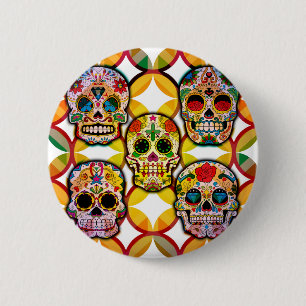 Sugar Skulls 6 Cm Round Badge