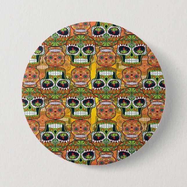 Sugar Skulls 7.5 Cm Round Badge (Front)