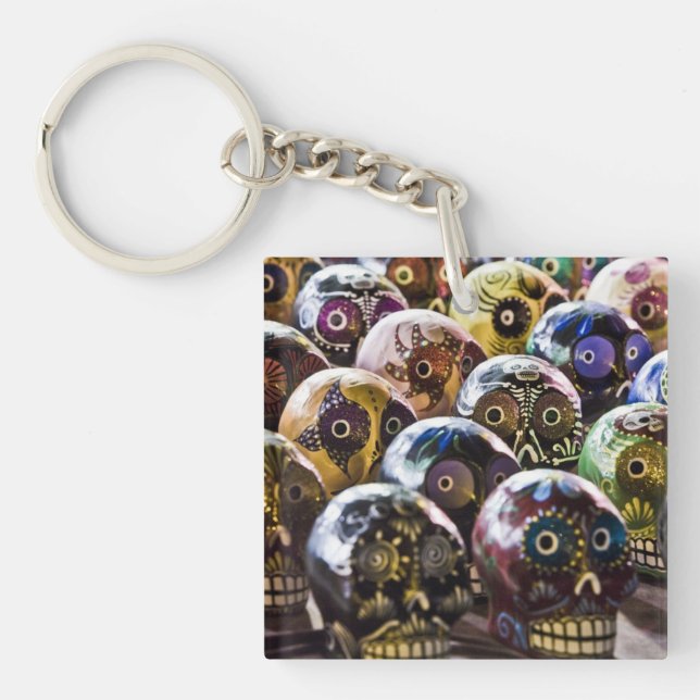 Sugar Skulls Acrylic Keychain (Front)