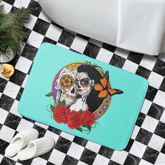 Sugar Skulls Art Nouveau  Bath Mat (Creator Uploaded)