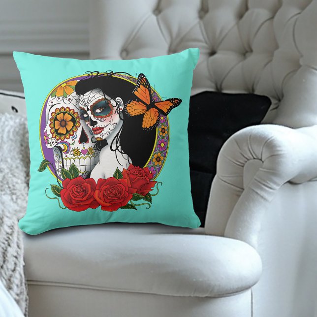 Sugar Skulls Art Nouveau Cushion (Creator Uploaded)