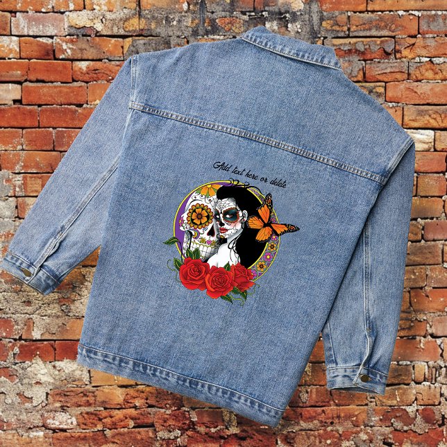 Sugar Skulls Art Nouveau Denim Jacket (Creator Uploaded)