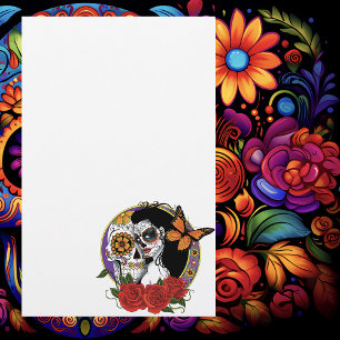 Sugar Skulls Art Nouveau Stationery