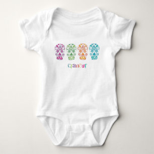 sugar skulls baby bodysuit
