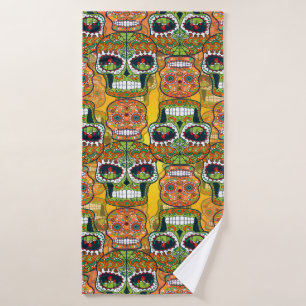 Sugar Skulls Bath Towel
