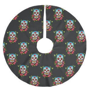 Sugar Skulls Brushed Polyester Tree Skirt