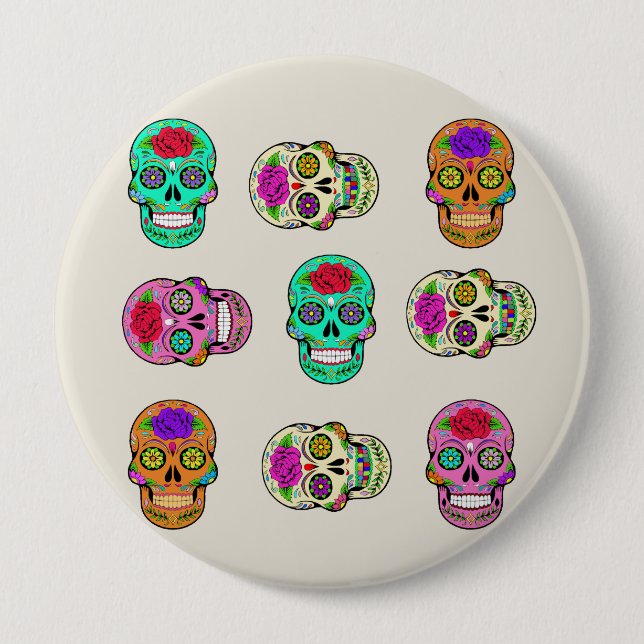 Sugar Skulls Button (Front)