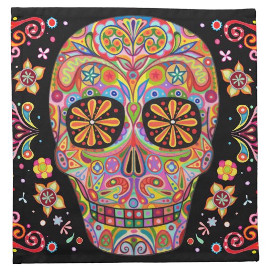 Sugar Skulls Cloth Napkins Set of 4 | Zazzle.com.au