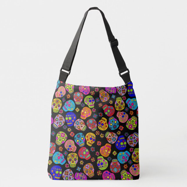 Sugar Skulls Crossbody Bag (Front)