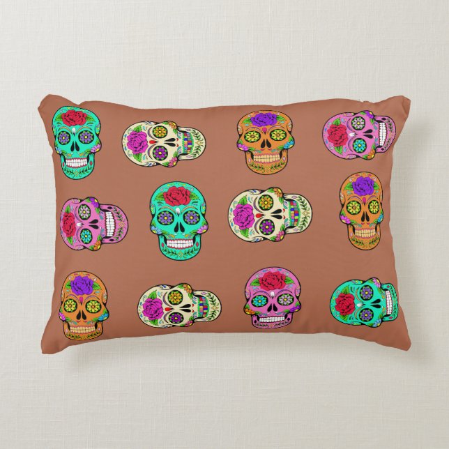 Sugar Skulls  Decorative Cushion (Front)