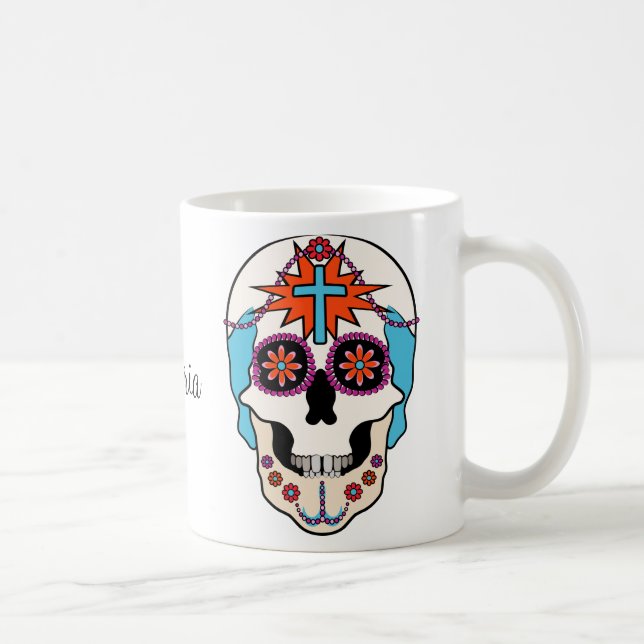 Sugar Skulls Graphic Coffee Mug (Right)