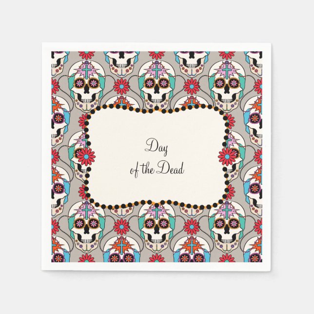 Sugar Skulls Graphic Napkin (Front)