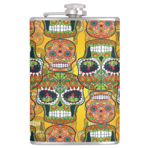 Sugar Skulls Hip Flask