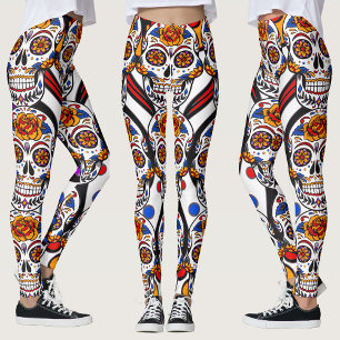 Sugar Skulls Holidays Pattern Leggings