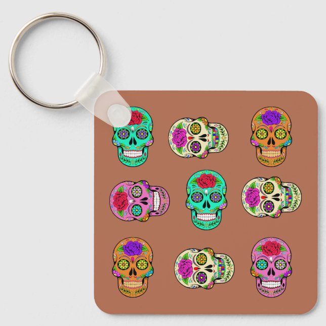 Sugar Skulls  Key Ring (Front)