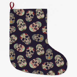 Sugar Skulls Large Christmas Stocking