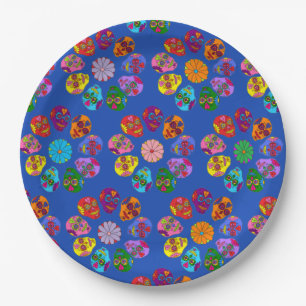 Sugar Skulls Paper Plate