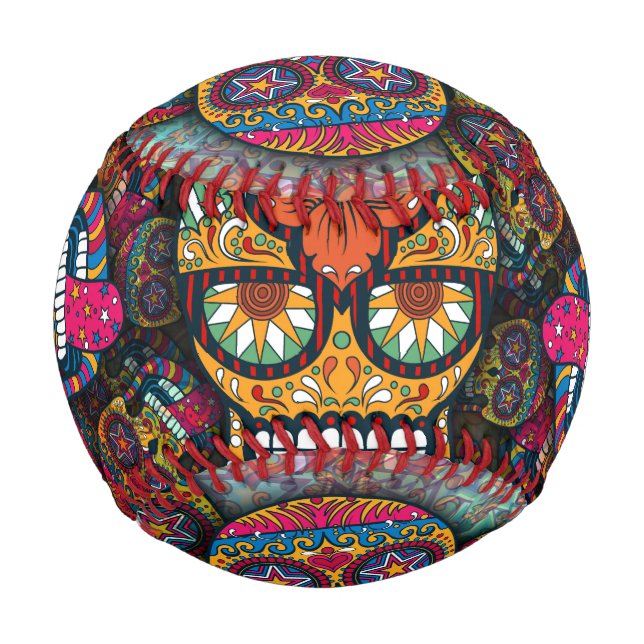 Sugar Skulls Pattern Baseball (Front)