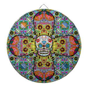 Sugar Skulls Pattern Dartboard