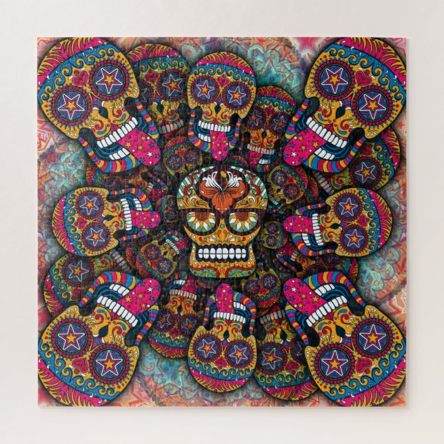 Sugar Skulls Pattern Jigsaw Puzzle (Vertical)