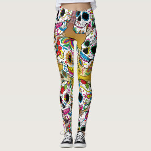 Sugar Skulls Pattern Leggings