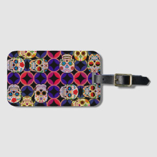 Sugar Skulls Pattern Luggage Tag