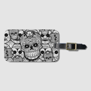Sugar Skulls Pattern Luggage Tag