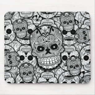 Sugar Skulls Pattern Mouse Pad