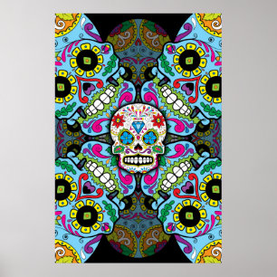 Sugar Skulls Pattern Poster