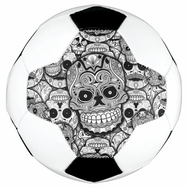 Sugar Skulls Pattern Soccer Ball (Front)