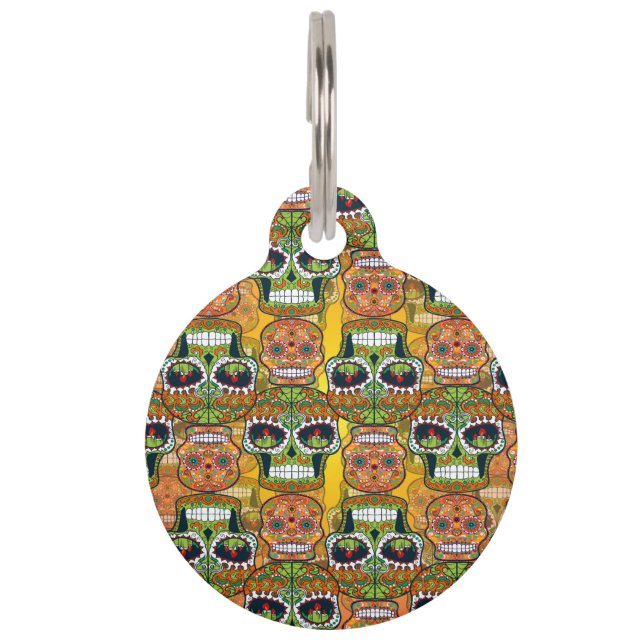 Sugar Skulls Pet Tag (Front)