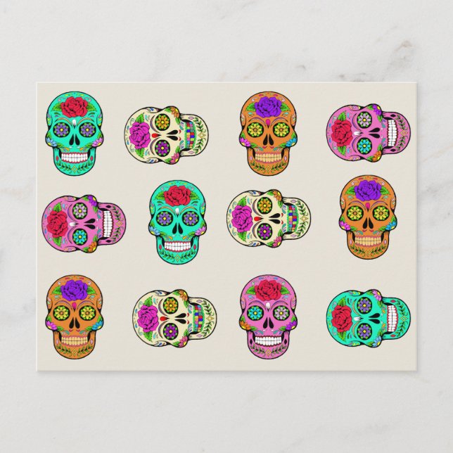 Sugar Skulls Postcard (Front)