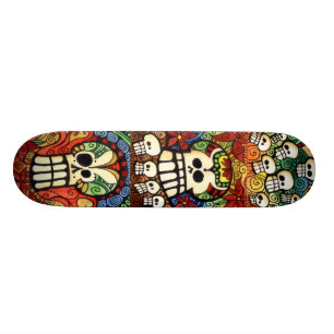 Sugar Skulls Skateboard Design