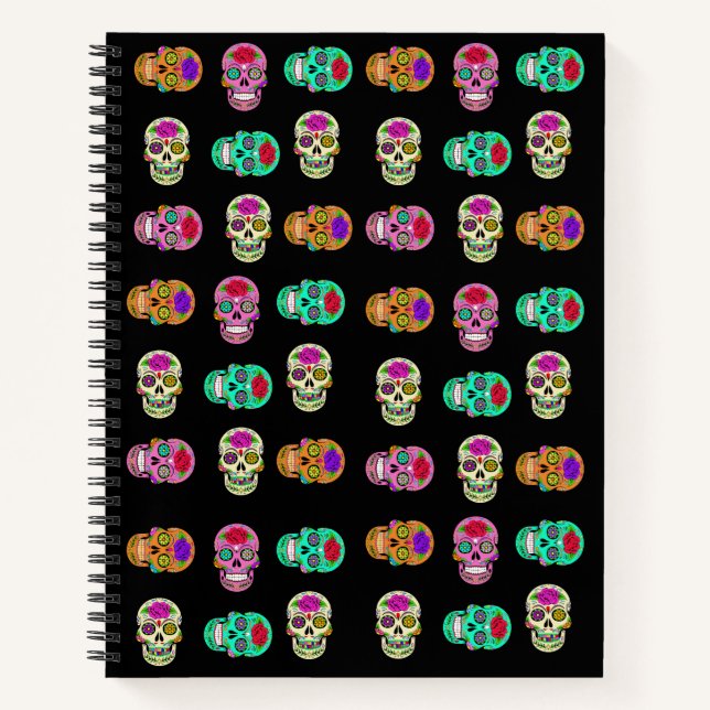 Sugar Skulls Spiral Notebook (Front)