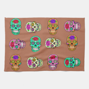 Sugar Skulls  Tea Towel