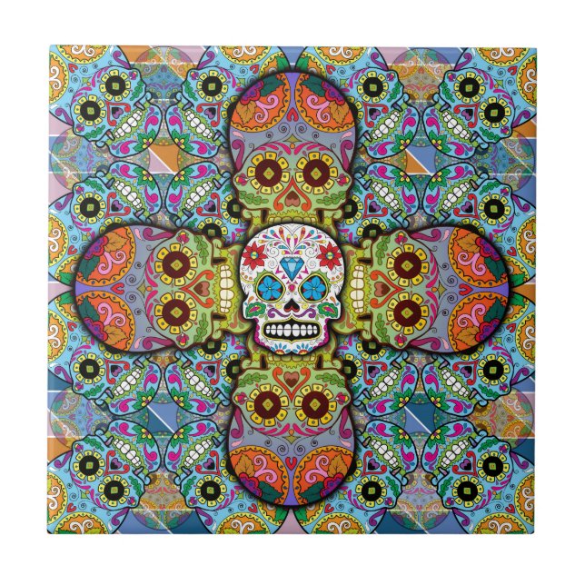 Sugar Skulls Tile (Front)