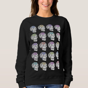 Sugar Skulls With Flowers Sweatshirt