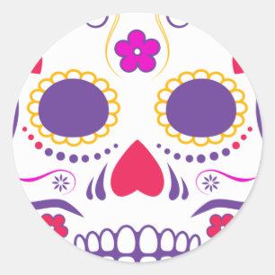 sugar skullz : 1 classic round sticker