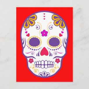 sugar skullz : 1 postcard
