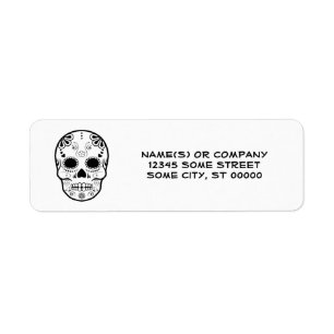 sugar skullz : 1 return address label